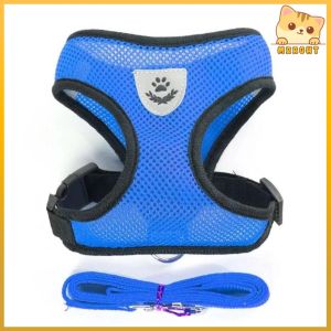 Harness dada kucing dan anjing bersikulasi udara tali hewan peliharaan bereflektif aksesoris hewan