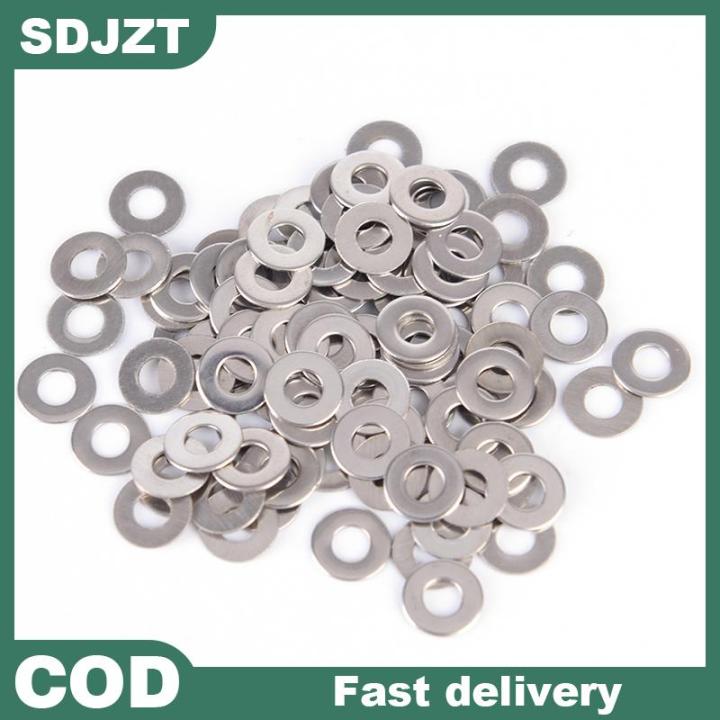 💖[HOT SALE]🎈🎈SDJZT 100PCS Stainless Steel Washers Metric Flat Washer ...