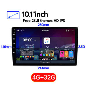 9 Inch Car Navigasi Radio Mobil Navigasi 2GB 4GB RAM 32GB ROM Android 11 Head Unit 2.5D IPS Screen Car Stereo GPS/WIFI/Chrome/Youtube 25 Tema Car Radio Untuk
