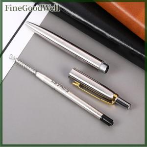 FineGoodWell luxury qualitymetal Ballpoint Pen stainless steel color Press signature pen ball point pen Stationery Office Supplies new