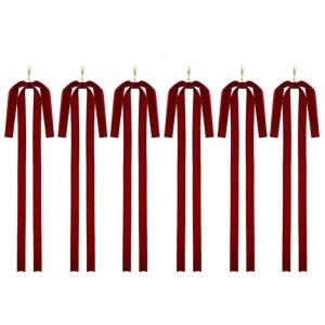 Velvets Christmas Bows Decoration For Indoor Festives Display And Gifts Easy to Hanging Bowknot Pendant for Tree Window