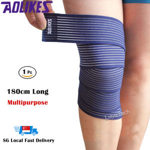 Elastic Leg Bandage Support Knee Wrap 180cm Compression Calf Strap Adjustable Sports Knee Band for Stabilising Ligament Joint Pain Also Good For Ankle Waist Thigh Elbow