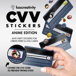 Anime CVV STICKERS (Anti-Theft Stickers for ATM/Credit Cards Debit Cards)