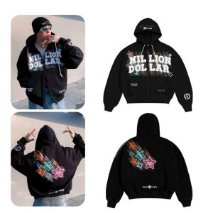 Áo Khoác Hoodie MILLION DOLLAR Túi Trong Khoá Kéo 2 Đầu Nam Nữ Form Boxy Dài Tay Cánh Dơi Áo Nỉ Bông Chống Nắng Thu Đông