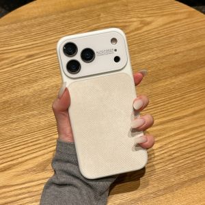 Official Original Frosted Cowboy Leather Phone Case For iPhone 17 16 15 14 13 Pro Max 17Pro Nonslip Shockproof Soft Bumper Cover