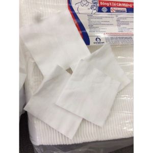 Bông cắt Bạch Tuyết BÔNG GÒN Y TẾ CẮT MIẾNG 7x7CM GÓI 500GR
