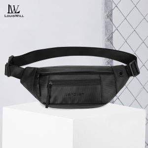 LouisWill Mens Sports Waist Bag Chest Bag Fashion Crossbody Bag Outdoor Cycling Bag Waterproof Bag Lightweight Casual Bag Fitness Bag Versatile Fashion Chest Bag Travel Bag