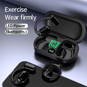 ♥ SFREE Shipping ♥ XG33 Bluetooth Headset Air Conduction TWS Earphone Bluetooth Headphones Non Ear Wireless Dual Ear ENC Noise Reduction Motion Bone Conduction Concept