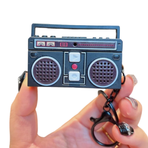 Small Recorder Pendant with Intricate Carvings Cassette Recorder Pendant Key Suitable for Gifts and Everyday Use