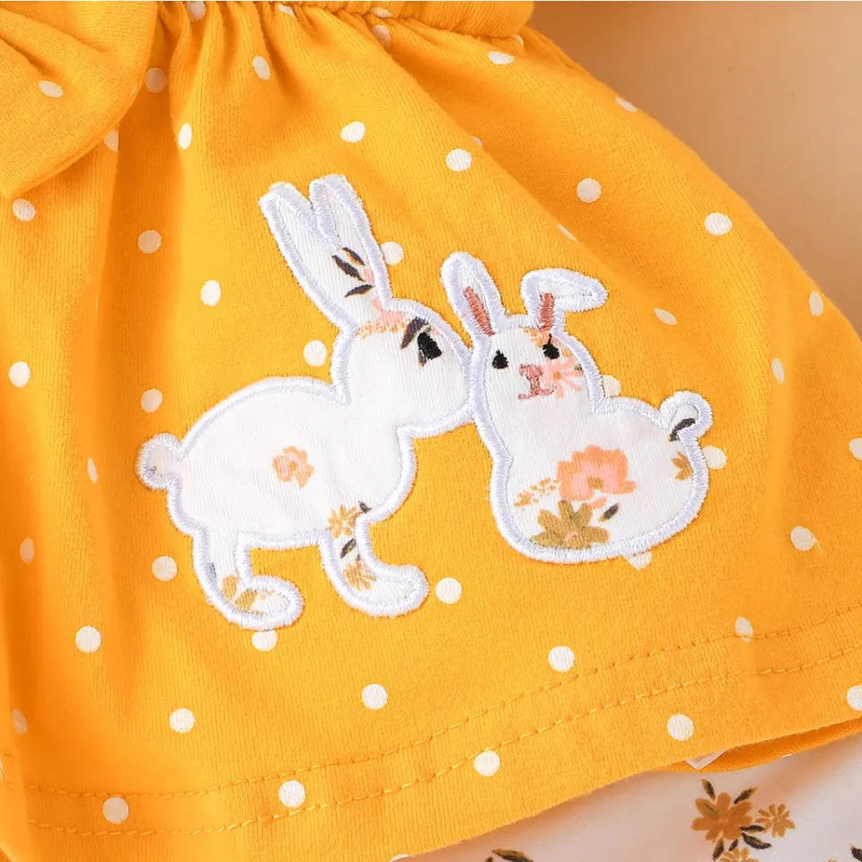 2Pcs Set Baju Budak Perempuan 6-36 Months Newborn Baby Girl Fashion Cartoon  Rabbit Short Sleeve Blouse and Cute Floral Long Pant Outfit Toddler Kids Clothing  Suit Baju Kanak Kanak Perempuan