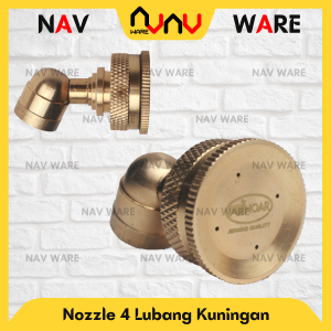 Nozzle Sprayer Elektrik 4 Lubang Bengkok Kuningan Adjustable / Nozel Spuyer Kabut Semprotan Air Knapsack Pertanian / Alat Semprot Hama Siram Taman Kebun Misting