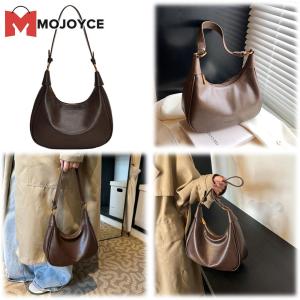 กระเป๋าสะพายหนัง PU รูปพระจันทร์เสี้ยวของผู้หญิงแฟชั่น MOJOYCE พร้อมซิปปิดสำหรับการเดินทางและกิจกรรมสบายๆ