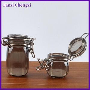 Fanzi 2 cái bộ Dollhouse Mini thu nhỏ trong suốt lưu trữ Jar niêm phong Tank mô hình lưu trữ Tank nhỏ lọ có nhu cầu chai nhà bếp trang trí nội thất đồ chơi