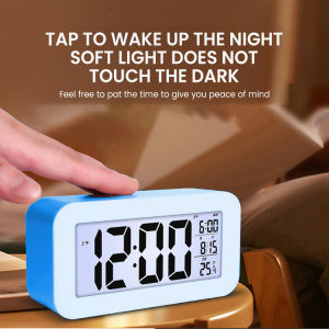 Digital Alarm Clock Snooze with LED Night Light Temperature Calendar Date / Jam Loceng Digital