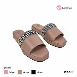 DALLEYA COLLECTION - Jenner sendal Platform Silang Wanita Real Pict Casual Trendy Berkualitas