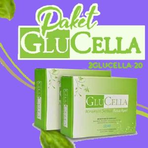 BMH-PROMO 2 BOX GLUCELLA minuman serbuk rasa apel (JUS) Isi 15 Sachet(15gr)/BOX