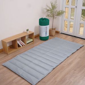 Nệm Topper Văn Phòng Silk Ice Mát Lạnh Chần Gòn Microfiber Size 90cmx190cm LALAs BEDDING Dùng Ngủ Trưa Gấp Gọn Tiện Lợi