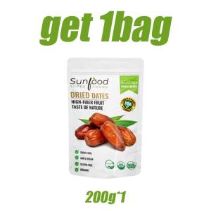 【BUY 1 TAKE 1】AAA+ 400g dried dates pitted Organic healthy fruit snack Sugar-free high-fiber fruit Sun Food