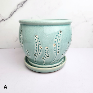 The Leaferie Liane plant pots holes orchid Ceramic flowerpot flowerpots flower pot planter planters