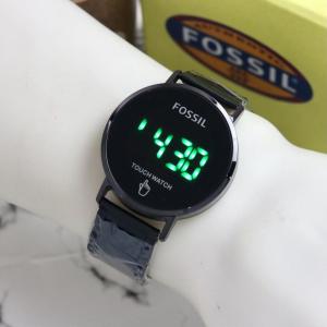 Jam Tangan Pria Fo55il Digital Led Terbaru Rantai Stainless Steel Mewah Fashion Cowok Kekinian Keren Elegan