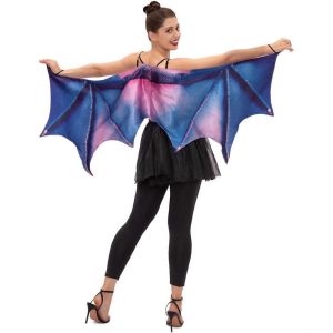 TEWUB Foldable Dragon Wing Cape Fantasty Elastic Band Cosplay Wing Costume Practical Universal Bat Wing Cloak Halloween