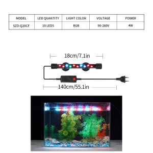 HATELI Aquarium Diving Lights Fish Tank Lights Fish Tank Brightening Lights High Brightness LED Lights Ornamental Fish Lighting Fish Tank Landscaping Aquarium Lights