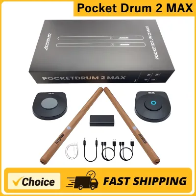 2024 New Pocket Drum 2 MAX Somatosensory Digital Electronic Air Drum Stick Set Drumsticks & Foot Pedals & Bluetooth Adapter