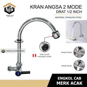 KRAN ANGSA EKONOMIS Babet Stainless / Anti karat cuci piring MURAH MERIAH 2 MODE aliran CAB 100%