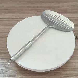 BHQ Stainless Steel Fish Spatula Slotted Turner Wooden Handle for Pancake Steak Egg Burger Kitchen Tool