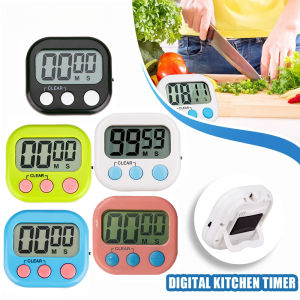 LCD Display Electronic Kitchen Timer Large Screen Electronic Timer Positive Negative Baking Timer Reminder Timing Big Loud Alarm