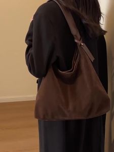 Cross-Border Hot-Selling Casual Large Capacity Bag for Women New Trendy Suede Shoulder Bag Autumn Winter Tote Bag
