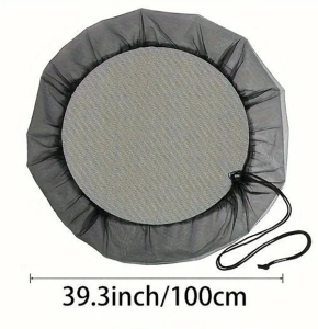 【BUY 1 TAKE 1】Mesh Cover Rain Barrel Cover Net Water Collection Buckets Adjustable Rain Barrel Net Diameter 60/80/100cm Cover For Rain Barrels Drawstring Netting to Keep Leaves and Debris Out of Rainwater Collection Tanks Durable Mesh Cover