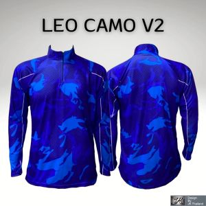 LEO CAMO V2 เสื้อตกปลามอไซร้จักรยานแขนยาว JK Thailand กันยูวี80% แห้งเร็ว ผู้ชาย ผู้หญิง สำหรับกีฬากิจกรรมกลางแจ้ง