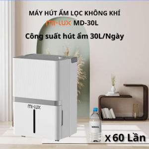 Máy hút ẩm lọc không khí thông minh Mi-lux MD-12L -20L -30L model 2024 Làm Sạch Khử Khuẩn