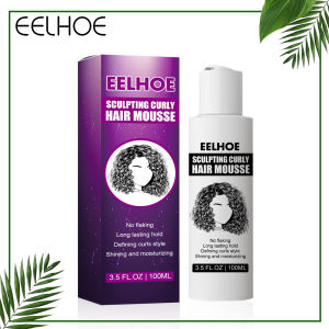 【Hot Sale】Eelhoe Sculpting Curly Hair Mousse Styling Mousse Curl Mousse Curly Hair Products Curl Moisturizer Wavy Hair Frizz Control Sculpting Curl Hair Boost Defining Cream(100ml)