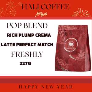 Freshly Date !YUNNAN premium coffee beans Dark Roast  coffee beans with  rich  coffee beans whole espresso Beans with Popcorn Caramel Cocoa Cream Hali Coffee Beans Pop Blend 227g 咖啡豆