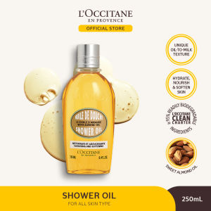 LOccitane Almond Shower Oil 250ml - Shower Oil Sabun Mandi Cair Membersihkan Melembabkan Kulit