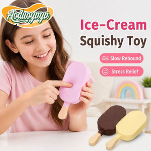Aoduoyaya Ice Cream Squishy Toy Kids Popsicle Squeeze Toy Food Decompression Sensory Stress Relief Fidget Toys