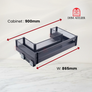 DHM ATELIER Under Sink Rack U Shape Sliding Cabinet Pull Out Basket Kitchen Organizer Rak Bawah Sinki