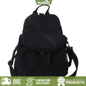 [VSC] Canvas Shoulder Bags Large Backpack with Adjustable Strap Bag for Women Shopping Travel