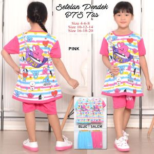 SETELAN BAJU MAIN DAN HARIAN ANAK PEREMPUAN SETELAN PENDEK PEREMPUAN SET KAOS ANAK TERBARU