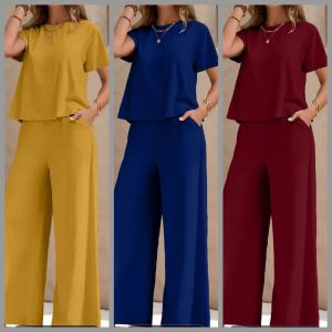 tala FREE GIFT FREE SHIPPING COD Short Sleeves Top Blouse and Wide Leg Pants Terno Set - xs to slim large - classy and elegant - timeless classic - timeless piece - casual office or party - classic piece - super kapal ng tela - hindi kayo magsisi -