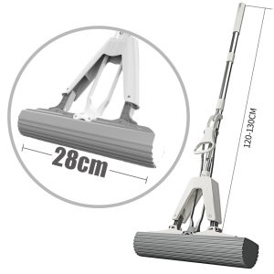 ไม้ม็อบฟองน้ำ ซึมซับน้ำได้ดี ไม้ม็อบ หัวฟองน้ำ ไม้ม็อบถูพื้น ปรับระดับได้ ไม้ถูพื้น ด้ามยาว 120-130 cm ยืด-หดได้ ไม้ถูพื้นฟองน้ำ ม็อบฟองน้ำ