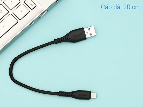 Cáp Lightning 20cm Xmobile DR-L06 Đen hàng chính hãng 100% bảo hành 12 tháng
