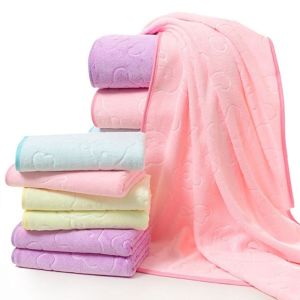 MODERNLUX Dry Body Bath Towels Microfiber Bear Shape Shower Cloth Soft Antibacterial Soft Absorbent Towel Bath