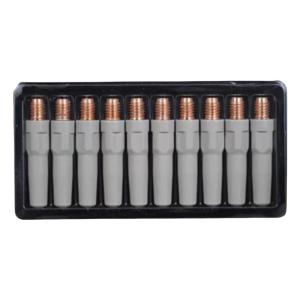 10Pcs Welding Contact Tips 40mm M6 Gas Nozzle Tip 0.8mm 1.0mm 1.2mm Welding Torch Welding Tool Parts