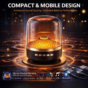 [ BorongPro ] V7 TWS Bluetooth V5.4 Portable Speaker / Super Bass / RGB Light / FM Radio / TF Slot / USB Drive