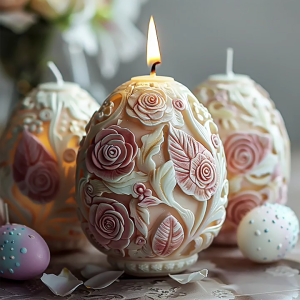 Easter Relief Trứng Khuôn Silicone Hoa Hồng smened khuôn mẫu trang trí khuôn mẫu nhựa Epoxy khuôn đúc khuôn