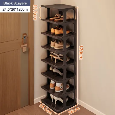 NEST Shoe Rack Multi-Layer Folding Narrow Shoe Rack Plastic Simple Shoe Rack Organizer Shelf Space-Saving