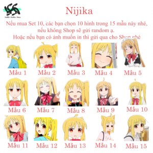 Bocchi The Rock - Set 10/15 Sticker Nijika Ijichi / Nijika anime Bocchi The Rock dán trang trí máy tính điện thoại laptop...siêu đẹp chống nước chống xước